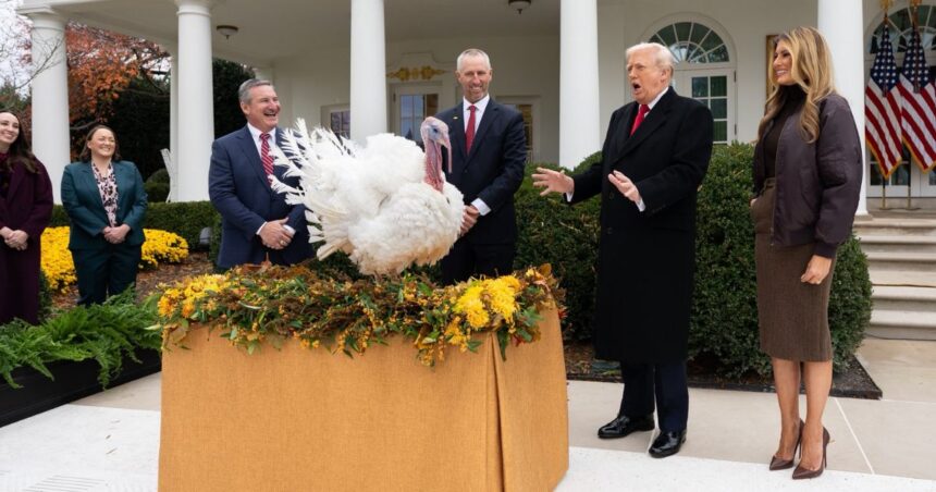 Donald Trump At White House Turkey Pardoning Ceremony
