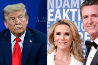 Donald Trump and Gavin-with Jennifer Siebel Newsom