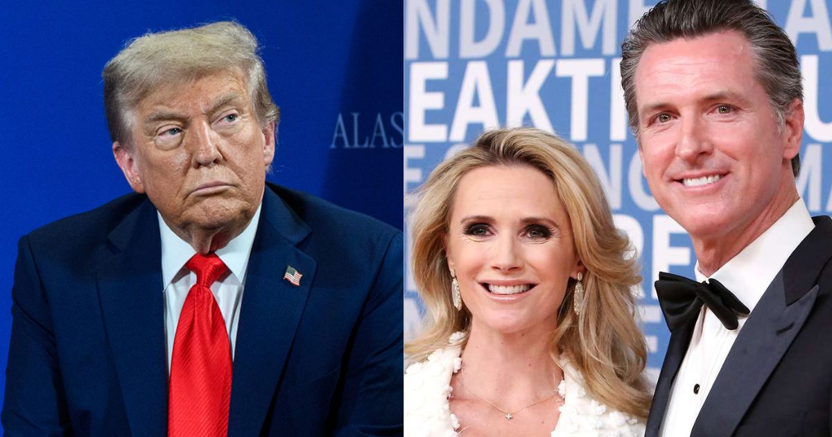 Donald Trump and Gavin-with Jennifer Siebel Newsom