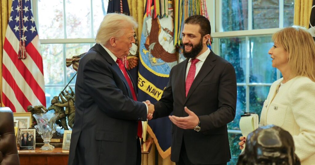 Donald Trump and Syrian President al-Sharaa
