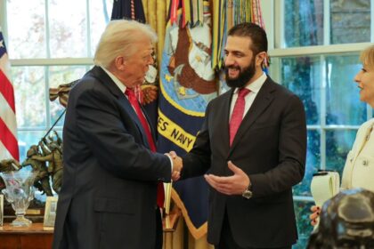 Donald Trump and Syrian President al-Sharaa