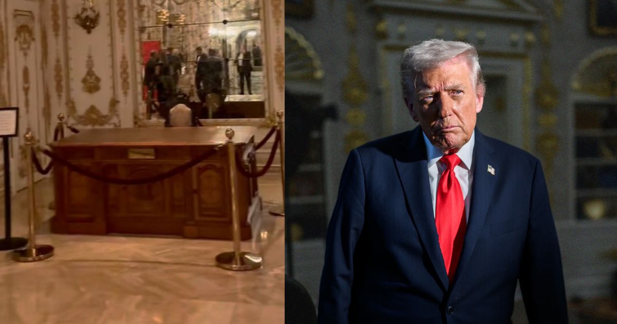 Donald Trump criticised for swiping the resolute desk