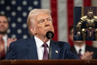 Donald Trump drops another AI powered image mocking Democrats, sparks massive outrage. (Main Image: @POTUS|X.com). (Insert: @PBPaszportu|X.com).