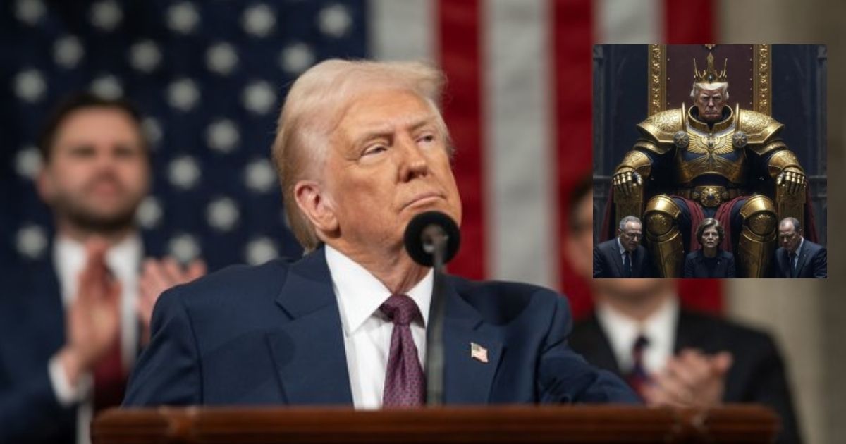 Donald Trump drops another AI powered image mocking Democrats, sparks massive outrage. (Main Image: @POTUS|X.com). (Insert: @PBPaszportu|X.com).