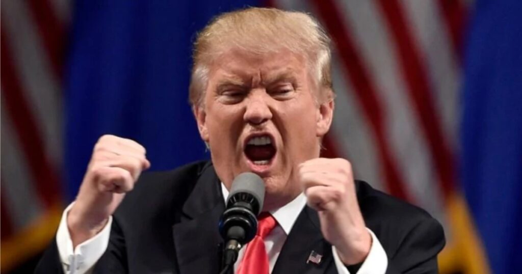 Donald Trump shouting