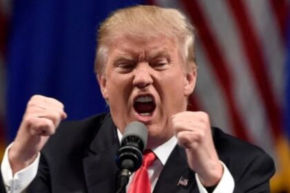 Donald Trump shouting