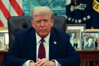 Viewers question Donald Trump’s posture while walking.