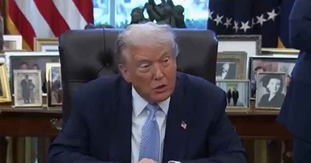 Donald Trump at the Oval Office