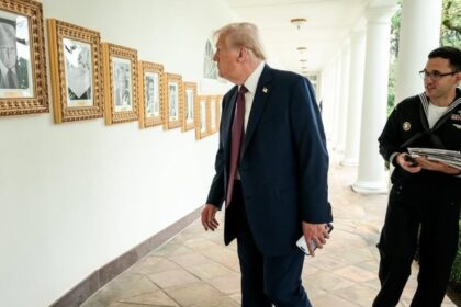 Donald Trump pictured at the White House.