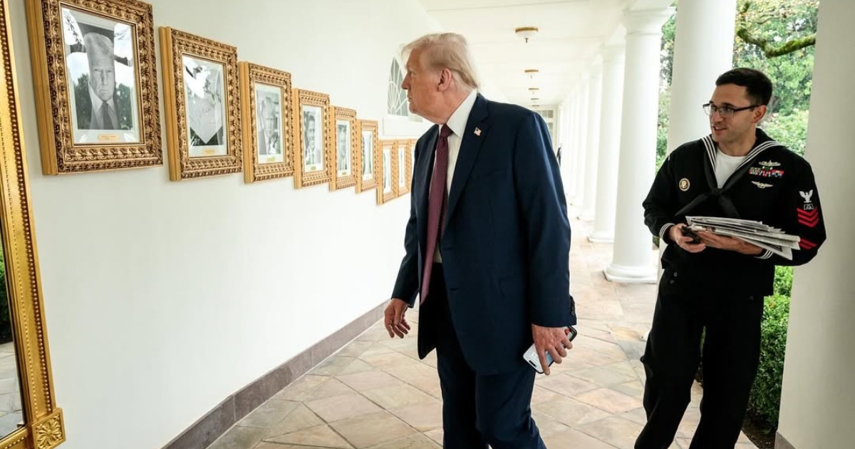 Donald Trump pictured at the White House.