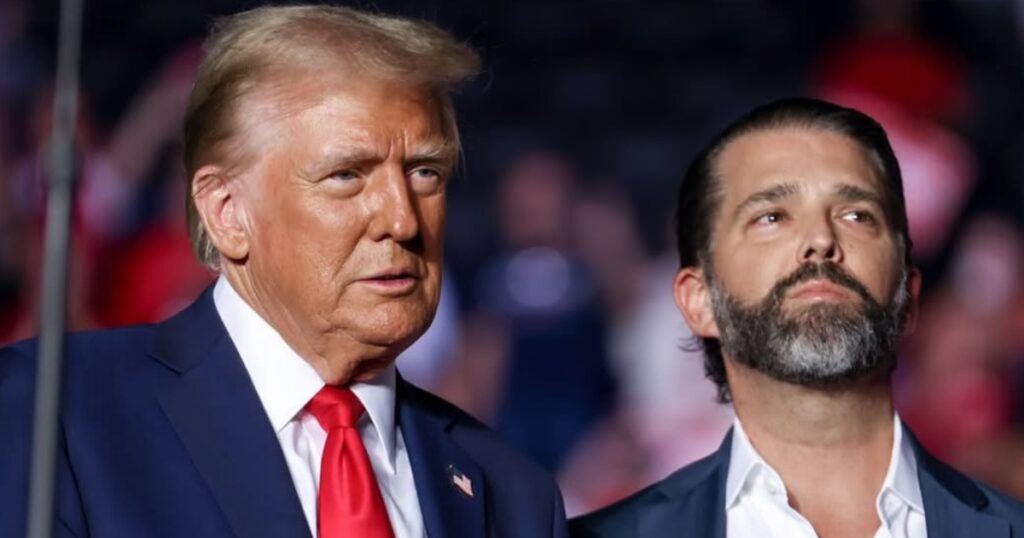 Donald Trump with son Trump Jr.