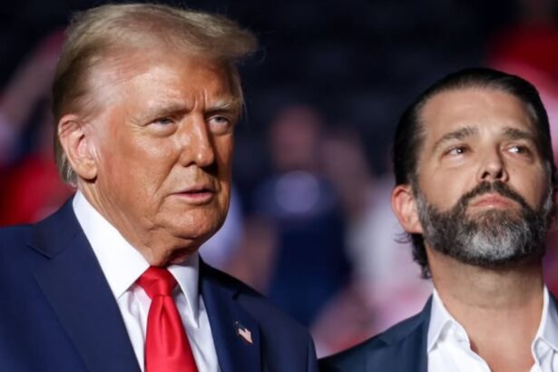 Donald Trump with son Trump Jr.