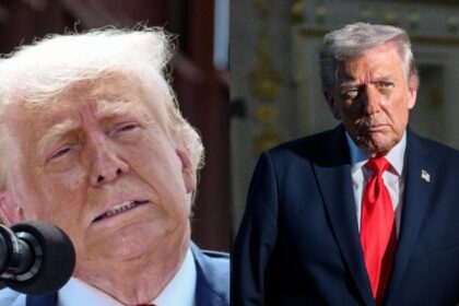 Donald Trump's monthly vanishing patterns sparks renewed health concerns- Is he really that unwell and weak. (left- @ProudAFAmerican|X.com) and ( right- @WhiteHouse via X.com).