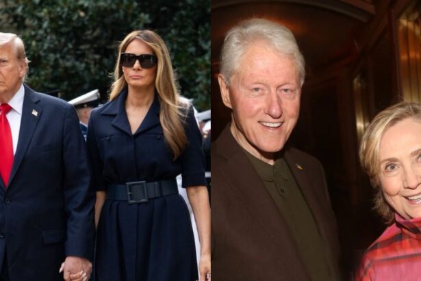 Donald with Melania Trump with Bill Clinton and Hillary