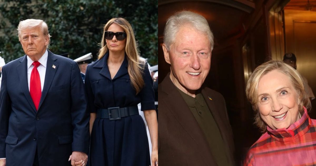 Donald with Melania Trump with Bill Clinton and Hillary