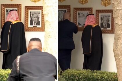 Donald Trump with Mohammed bin Salman