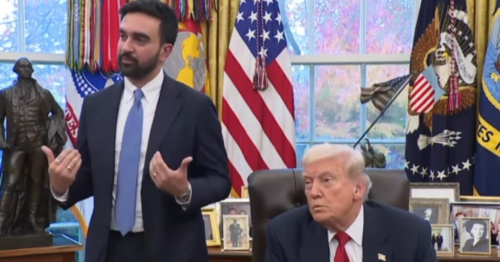 Zohran Mamdani with Donald Trump.
