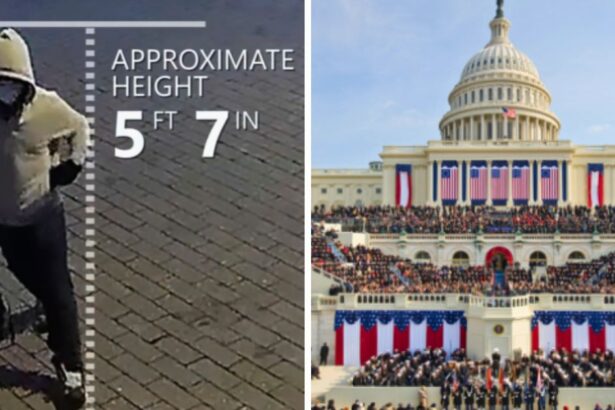 FBI-released surveillance image shows the unidentified pipe bomb suspect near party headquarters on January 5, 2021