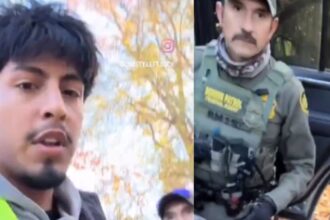 Footage from North Carolina shows ICE agents detain a worker and throw his belongings to the ground. (Images from @ArtOfMusic_via X.com).