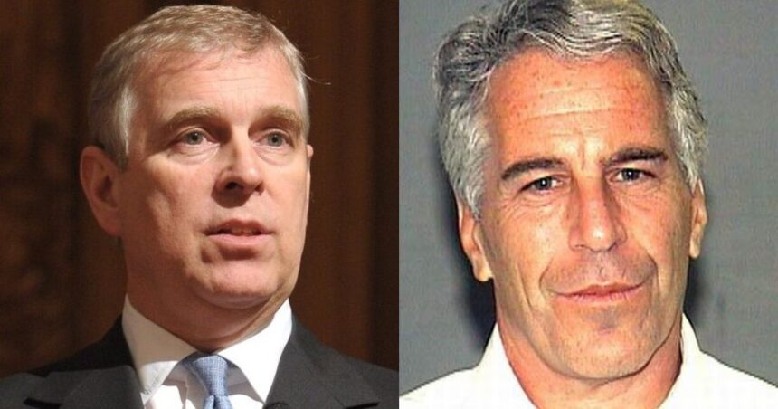 Former Prince Andrew and Jeffrey Epstein