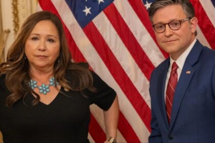 Democrat Adelita Grijalva and Mike Johnson