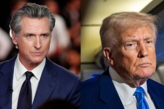Gavin Newsom and Donald Trump