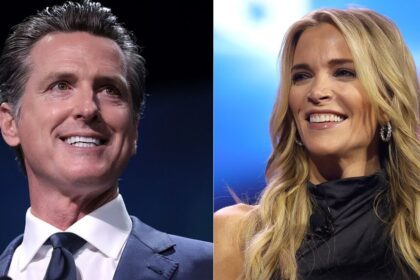 Gavin Newsom and Megyn Kelly