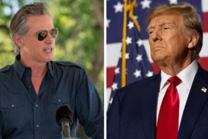 Gavin Newsom and Donald Trump