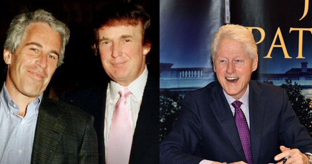 Jeffrey Epstein with Donald Trump and Bill Clinton