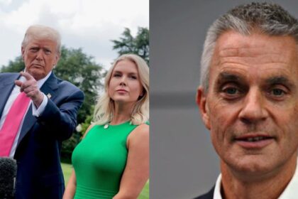 Karoline Leavitt Attacks Tim Davie Amid Trump-Panorama Row (Image source: Instagram/@karolineleavitt, @BBC)