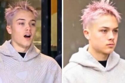 Knox Jolie-Pitt debuts pastel pink spiked hair in Los Feliz