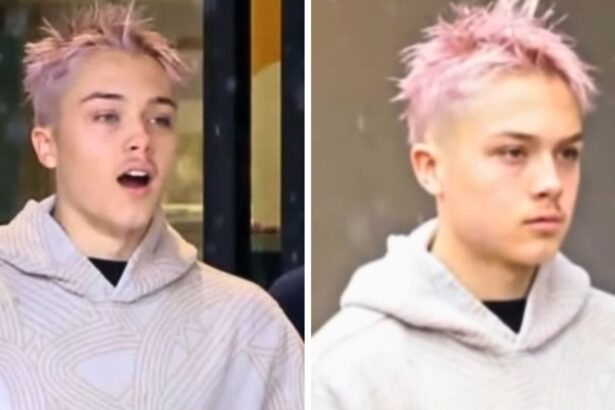 Knox Jolie-Pitt debuts pastel pink spiked hair in Los Feliz