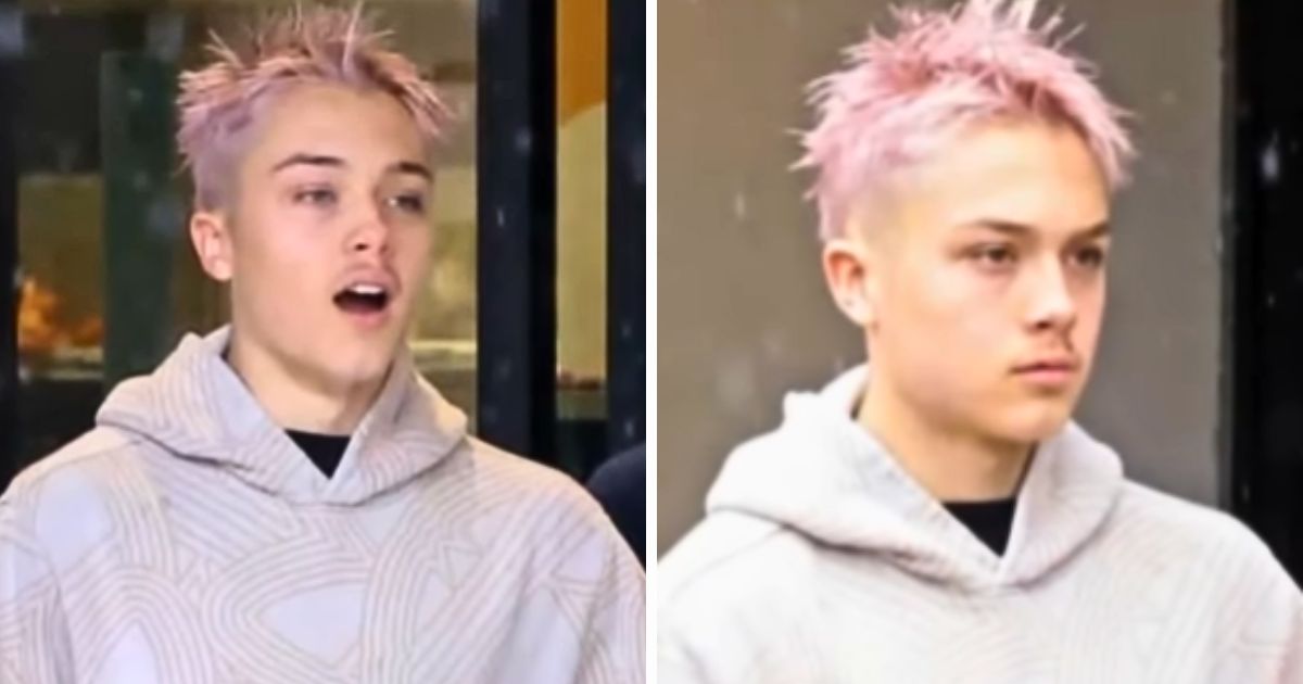 Knox Jolie-Pitt debuts pastel pink spiked hair in Los Feliz