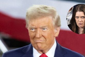 Mary Trump calls out Donald Trump after he insults a female reporter with a demeaning slur. (Main Image: (@flywithkamala|X.com) and Insert (@OliLondonTV|X.com).