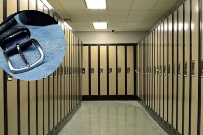 Massachusetts mother fumes in anger as her son gets brutally bullied in his high school locker room. (Main Image: via Rawexels) and ( Insert: via bullsheathleather).