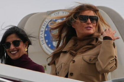 Usha Vance Melania Trump getting on plane