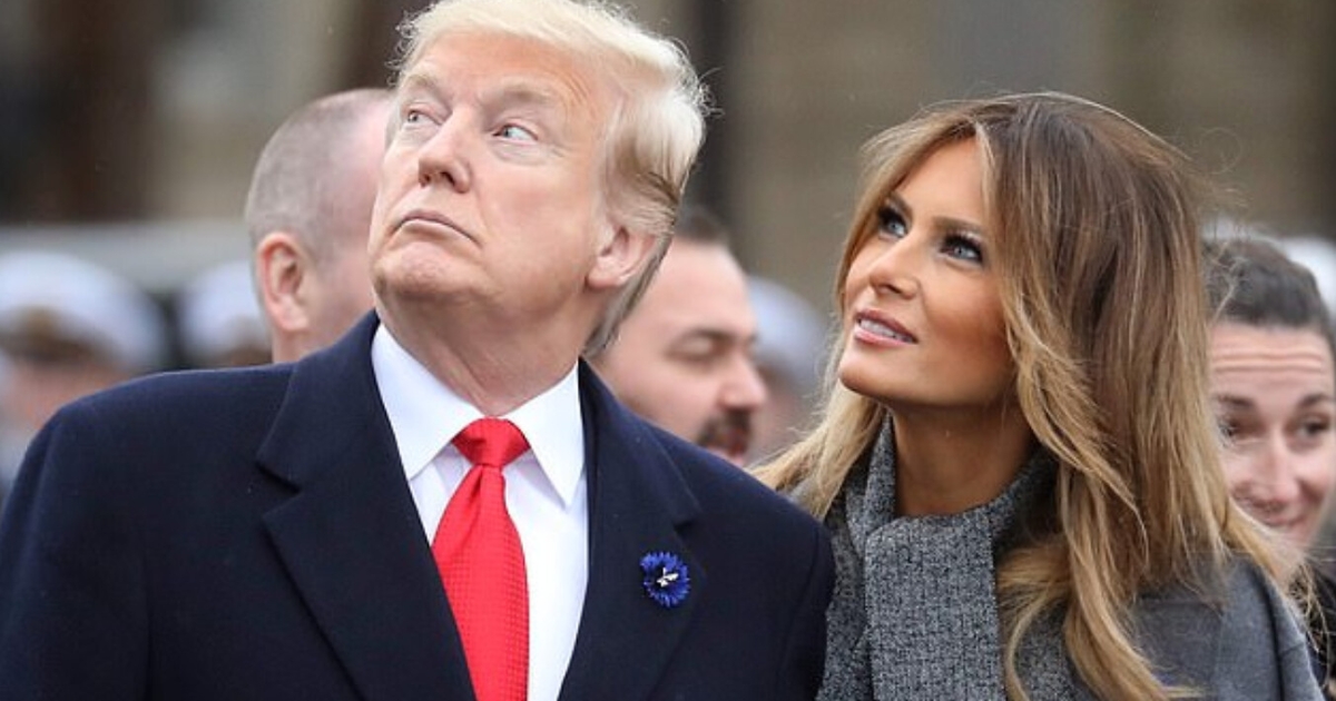 Donald and Melania pictured together.