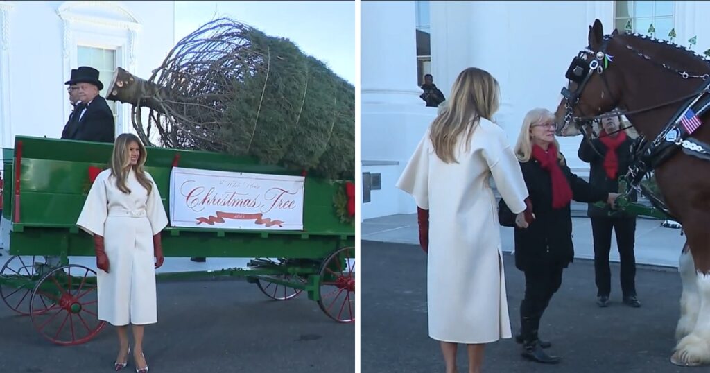 Melania Trump is Christmas ready.