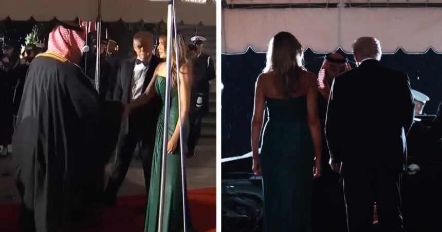 Melania Trump greeting Saudi Crown Prince