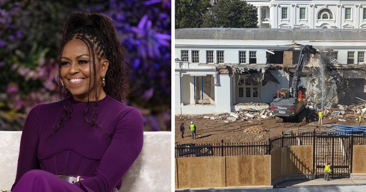 Michelle Obama spoke about East Wing demolition