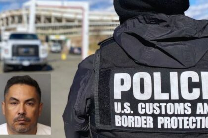 Off-duty ICE agent Gerardo Rodriguez was arrested after he terrorized a teenager with a gun on the streets of California. (left- @strujillo075|X.com) and (right- via owp.org).