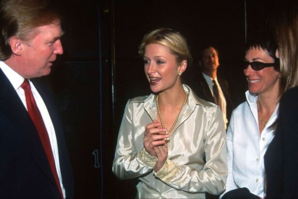 Parish Hilton with Ghislaine Maxwell and Trump