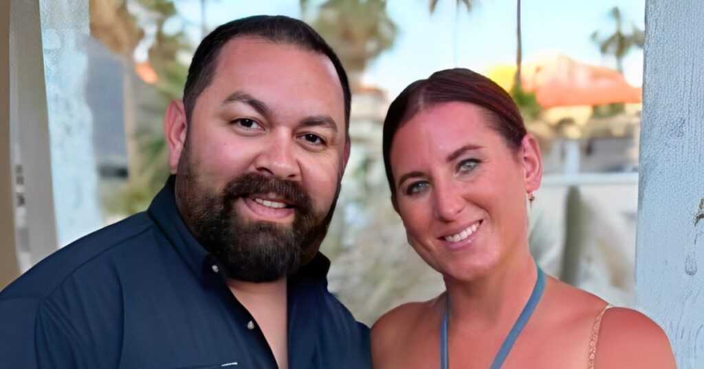 Photo of Michael Duarte smiling with his wife Jessica