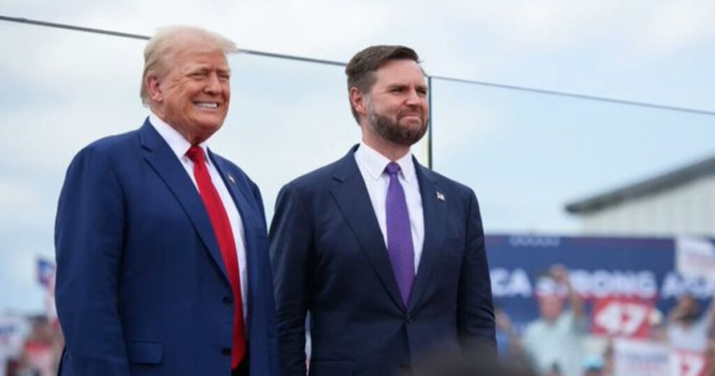 President Donald Trump and Vice President JD Vance. ( Image Credit: @globaleeyenews|X.com).