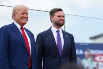President Donald Trump and Vice President JD Vance. ( Image Credit: @globaleeyenews|X.com).
