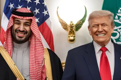 President Donald Trump shared a laugh with Saudi Crown Prince Mohammed bin Salman during their White House meeting