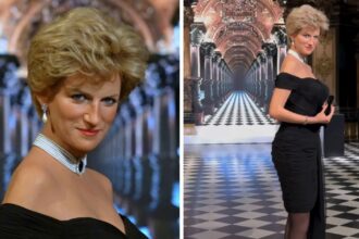 Glimpses of the new Princess Diana wax statue in Paris.