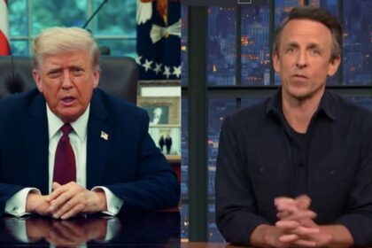 Seth Meyers trolls Donald Trump over his long rant on Epstein files