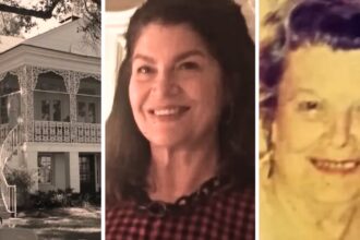 Martha McKay (M) was murdered in 2020by the same killer in her Snowden House bed-and-breakfast (L) by the same man who took her mom's (R) life