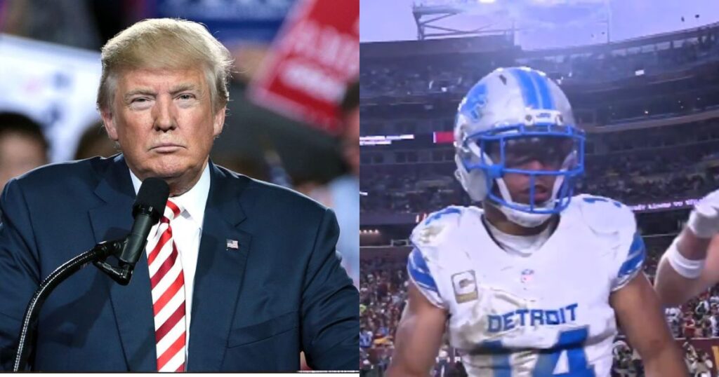 St. Brown paid Trump a tribute